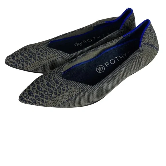 Rothy's Womens 9 Ballet Flats Shoes Walnut Python Tan Black RARE Retired - Picture 3 of 8